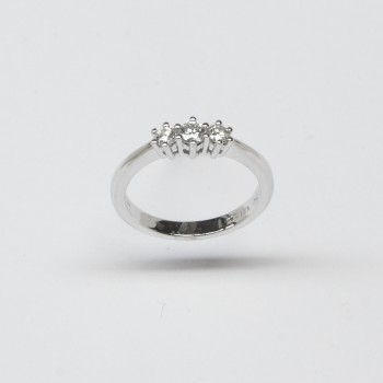 9ct White Gold Diamond Ring